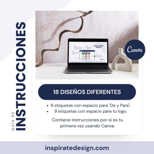 Pack de etiquetas navideñas personalizables para negocios y emprendedores - Imagen 5