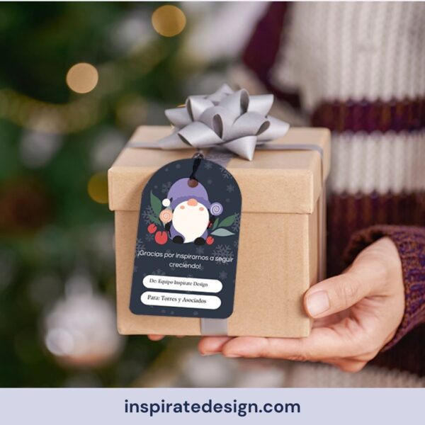 Pack de etiquetas navideñas personalizables para negocios y emprendedores - Imagen 6
